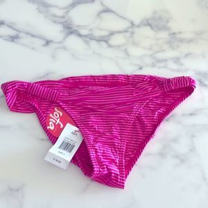NWT Sofia by Vix pink with white stripe bikini bottom
